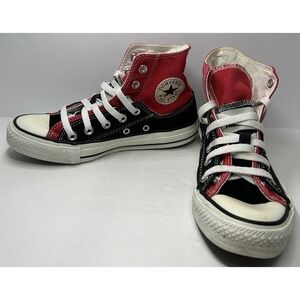 Converse Layer Up Black Red Shoes Chuck Taylor All Star Hi Top Size M 4 W 6